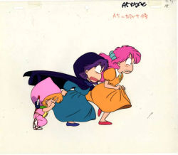 Rule 34 | 1990s (style), akazukin chacha, marin (marine-sky-earth), orin (artist), pink hair, retro artstyle, running, tagme, yakko
