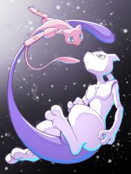 Rule 34 | :&lt;, blue eyes, closed mouth, collarbone, commentary request, creatures (company), eye contact, frown, game freak, gen 1 pokemon, grey eyes, legendary pokemon, looking at another, mew (pokemon), mewtwo, mythical pokemon, nagi (exsit00), nintendo, pokemon, pokemon (creature), spread legs, toes