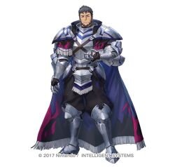Rule 34 | 1boy, armor, beard, boots, cape, company name, copyright name, dai-xt, diadem, facial hair, fire emblem, fire emblem engage, fire emblem heroes, front skirt armor, frown, gauntlets, grey hair, looking at viewer, male focus, manly, mature male, mauvier (fire emblem), nintendo, official art, short hair, shoulder armor, simple background, solo, white background