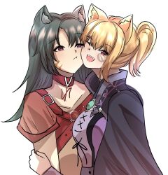 Rule 34 | animal ears, artsdaydream, bad source, black hair, cat, cat ears, cat girl, cat tail, cloak, collar, commission, commissioner upload, facepaint, fire emblem, fire emblem: radiant dawn, heterochromia, highres, monocle, nintendo, one eye closed, open mouth, orange hair, original, pout, purple eyes, red eyes, tail, white background