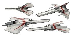Rule 34 | asterozoa, battlestar galactica, canopy, commentary, english commentary, from above, from side, no humans, redesign, science fiction, spacecraft, starfighter, vehicle focus, viper (spacecraft), white background