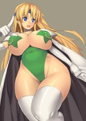 Rule 34 | 1990s (style), 1girl, areola piercing, bad id, bad pixiv id, blonde hair, blue eyes, breasts, cape, celes chere, choker, cleavage, covered erect nipples, curvy, elbow gloves, final fantasy, final fantasy vi, gloves, headband, highleg, highleg leotard, hip focus, huge breasts, inverted nipples, lactation, lactation through clothes, large breasts, leotard, long hair, nagase haruhito, nipple piercing, nipple rings, nipples, open mouth, pasties, piercing, piercing through clothes, pointing, puffy nipples, retro artstyle, shoulder pads, simple background, solo, star pasties, teeth, thighhighs, topless, white gloves, white thighhighs, wide hips