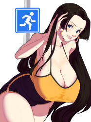 Rule 34 | 1girl, boa hancock, breasts, highres, huge breasts, one piece, smile, solo