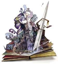 Rule 34 | book, castle, no humans, original, pixiv fantasia, pixiv fantasia fallen kings, pop-up book, scenery, simple background, snooot1, tagme, white background