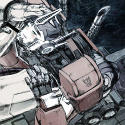 Rule 34 | blush, censored, lowres, male focus, megatron, optimus prime, pointless censoring, transformers, yaoi