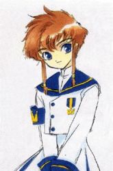 Rule 34 | angelic layer, blue eyes, brown hair, lowres, school uniform, serafuku, suzuhara misaki
