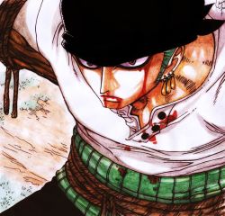 Rule 34 | 1boy, bandana, black pants, blood, bound, bound wrists, brown eyes, earrings, east blue, frown, green hair, haramaki, highres, injury, jewelry, male focus, one piece, pants, prisoner, rope, roronoa zoro, shirt, solo, tied up, white shirt