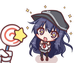 Rule 34 | + +, 1girl, :d, akatsuki (kancolle), anchor symbol, black hat, black pantyhose, black skirt, blush, brown footwear, candy, commentary request, flat cap, food, gloves, hair between eyes, hands up, hat, holding, holding candy, holding food, holding lollipop, invincible candy, kantai collection, kirby (series), komakoma (magicaltale), loafers, lollipop, long hair, long sleeves, neckerchief, nintendo, open mouth, out of frame, pantyhose, pleated skirt, purple eyes, purple hair, red neckerchief, school uniform, serafuku, shirt, shoes, skirt, smile, solo focus, sparkle, standing, star (symbol), swirl lollipop, very long hair, white background, white gloves, white shirt