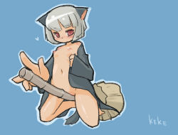 Rule 34 | animal ears, artist request, blush, breasts, cat ears, keke, kirby (series), red eyes, small breasts, tagme, white hair