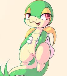 Rule 34 | 1girl, carrying, creatures (company), fangs, furry, furry female, game freak, gen 5 pokemon, lodetail, nintendo, pokemon, pokemon (creature), pussy, red eyes, snake, snivy, tail, tongue, tongue out