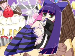 Rule 34 | 10s, artist request, dress, food, goth fashion, panty &amp; stocking with garterbelt, stocking (psg)