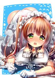 Rule 34 | 1girl, all fours, apron, ass, bad id, bad pixiv id, blush, breasts, cat, dress, female focus, frilled gloves, frilled skirt, frills, gloves, green eyes, itofuya, large breasts, long hair, looking at viewer, maid, maid apron, maid headdress, moe2015, neck ribbon, open mouth, orange hair, original, panties, pantyshot, ribbon, skirt, solo, tearing up, tears, twintails, underwear, white gloves, white legwear, white panties