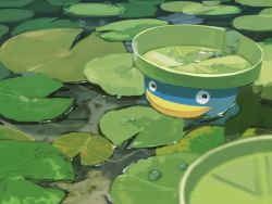 Rule 34 | bad id, bad twitter id, creatures (company), game freak, gen 3 pokemon, highres, lily pad, lotad, nintendo, no humans, partially submerged, pokemon, pokemon (creature), submerged, tachibana (7k yj), water, water drop