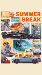 Rule 34 | 1girl, 4boys, absurdres, andrew mytro, ass, ball, barefoot, black bodysuit, blue shirt, bodysuit, bracelet, car, character name, commentary, crossed legs, diving board, diving suit, english commentary, english text, formula one, formula racer, george russell, grey pants, grey shirt, highres, holding, holding ball, jewelry, lewis hamilton, looking at viewer, looking to the side, mercedes-benz, mercedes-benz sl63 amg, mick schumacher, motor vehicle, multiple boys, ocean, official art, open mouth, pants, pool, race vehicle, racecar, real life, realistic, roscoe (lewis hamilton), shirt, skateboard, smile, sunglasses, surfboard, surfing, susie wolff, toto wolff, umbrella, waves, wetsuit, white shirt