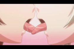 Rule 34 | 2girls, animated, animated gif, blush, chouhi ekitoku (shocking pink), close-up, french kiss, kan&#039;u unchou (shocking pink), kiss, multiple girls, saliva, shocking pink, shocking pink!, tongue, yuri