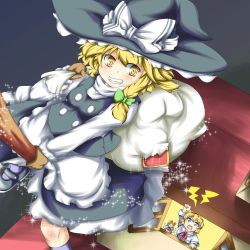 Rule 34 | &gt;:d, 2girls, :d, alice margatroid, angry, bad id, bad pixiv id, bag, blonde hair, blue eyes, blush, body blush, book, bow, braid, broom, broom riding, brown gloves, capelet, d:, d:&lt;, doll, dutch angle, female focus, flying, gloves, grin, hair bow, hat, hat bow, house, kirisame marisa, konata gazel, kotoyoro, long hair, mary janes, multiple girls, nanatsuhane, necktie, new year, open mouth, outdoors, over shoulder, raised fist, ribbon, sack, shanghai doll, shoes, short hair, side braid, skirt, skirt set, smile, sparkle, theft, touhou, v-shaped eyebrows, waving, white legwear, window, witch, witch hat, yellow eyes
