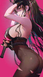 Rule 34 | 1girl, armpits, bare shoulders, bikini, black bikini, black bodysuit, black hair, blush, bodysuit, breasts, duplicate, facial mark, fate/grand order, fate (series), forehead mark, hat, highres, jewelry, large breasts, long hair, looking at viewer, multicolored hair, parted bangs, peaked cap, pink background, pink hair, ponytail, salmon88, sessyoin kiara, sessyoin kiara (swimsuit mooncancer), sessyoin kiara (swimsuit mooncancer) (second ascension), smile, streaked hair, swimsuit, symbol-shaped pupils, torn bodysuit, torn clothes, very long hair, yellow eyes