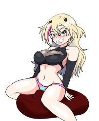 Rule 34 | blonde hair, breasts, large breasts, multicolored hair, panties, phase connect, rinkou ashelia, tagme, taroni (artist), underwear