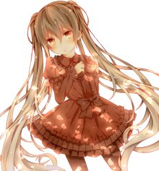 Rule 34 | 1girl, bad id, bad pixiv id, bow, cup, frills, gothic lolita, hatsune miku, holding, lolita fashion, long hair, pantyhose, satou (una-vittima), simple background, solo, twintails, very long hair, vocaloid, white background