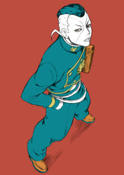 Rule 34 | 1boy, chounorin, gakuran, jojo no kimyou na bouken, male focus, nijimura okuyasu, pompadour, scar, school uniform, sketch, solo