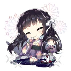 Rule 34 | 2girls, aerial fireworks, artist request, barefoot, black hair, black sash, blunt bangs, blush, blush stickers, chibi, choko (cup), closed eyes, closed mouth, cup, dango, facing viewer, fairy (girls&#039; frontline), fireworks, fireworks fairy (girls&#039; frontline), floral print, food, full body, girls&#039; frontline, hair ribbon, holding, holding food, japanese clothes, kimono, long hair, long sleeves, mole, mole under mouth, multiple girls, obi, official art, pond, print kimono, purple eyes, purple kimono, ribbon, rock, sanshoku dango, sash, simple background, sitting, sleeves past wrists, smile, soaking feet, sparkle, third-party source, tokkuri, transparent background, tray, very long hair, wagashi, water, white ribbon, wide sleeves, | |