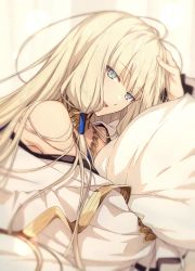 Rule 34 | 1boy, :d, bare shoulders, blonde hair, blue eyes, captain nemo (fate), commentary request, fate/grand order, fate/grand order arcade, fate (series), gold trim, jewelry, light blush, long hair, long sleeves, looking at viewer, male focus, necklace, nemo (fate), noah (fate), off shoulder, official alternate costume, open mouth, smile, solo, teeth, upper body, upper teeth only, very long hair, white hair, yuuki10614
