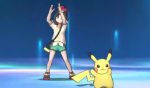 Rule 34 | 1girl, 3d, animated, attack, beanie, creatures (company), dancing, electricity, explosion, game freak, gen 1 pokemon, hat, looking at viewer, nintendo, pikachu, pokemon, pokemon (creature), pokemon sm, selene (pokemon), short shorts, shorts, video, z-move