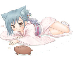 Rule 34 | 1girl, animal ears, cat ears, chaudlapin, japanese clothes, kimono, lowres, original, simple background, solo