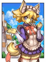 Rule 34 | artist request, blonde hair, blue eyes, character request, dog, furry, highres, little tail bronx, open mouth, solatorobo