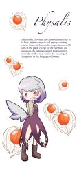 Rule 34 | bad id, bad pixiv id, blouse, blush, brown footwear, busou-toybox, chinese lantern (plant), covering own mouth, dress, english text, flower, hand over own mouth, highres, kishin sagume, red eyes, shirt, silver hair, simple background, solo, touhou, white background, wings