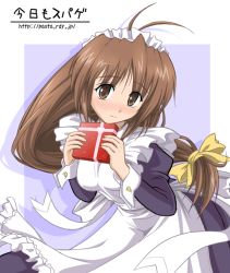 Rule 34 | 1girl, antenna hair, gift, holding, holding gift, maid, original, solo, spaghe (kyoumospaghe), valentine