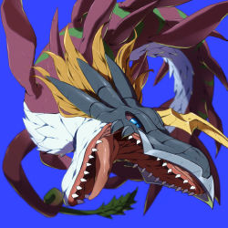 Rule 34 | digimon, digimon (creature), dragon, highres, sharp teeth, solo, tail, teeth, waruseadramon