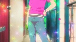 Rule 34 | 10s, 1boy, animated, animated gif, brown hair, fabulous, flower, golden time, heart, lowres, male focus, pink shirt, shirt, solo, tada banri, wink