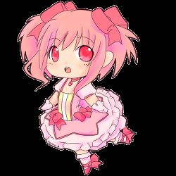 Rule 34 | 10s, 1girl, bad id, bad pixiv id, bubble skirt, chibi, full body, gloves, hair ribbon, kaname madoka, kenneos, lowres, magical girl, mahou shoujo madoka magica, mahou shoujo madoka magica (anime), open mouth, pink eyes, pink hair, ribbon, shoes, short twintails, skirt, solo, transparent background, twintails, white gloves