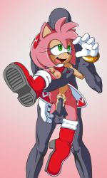 Rule 34 | amy rose, grabbing another&#039;s breast, breasts, breasts out, cum, cum in pussy, ffisf, grabbing, highres, sega, sonic (series), tagme