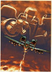 Rule 34 | 2004, a-10 thunderbolt ii, a-loft-on-cybertron, agm-114 hellfire, aiming, aiming at viewer, air-to-surface missile, aircraft, airplane, attack aircraft, autocannon, bad boy (gobots), boeing, bomb, cannon, close air support, cloud, dated, destruction, dual persona, dusk, explosive, fairchild aircraft, fairchild republic, fighter jet, firing, flying, gatling gun, gau-8 avenger, general dynamics, general electric, gobots, gun, gunship, has bad revision, incendiary ammunition, jet, lockheed martin, looking at viewer, machine robo, mecha, military, military vehicle, missile, multiple-barrel firearm, northrop grumman, precision-guided munition, realistic, robot, rotary cannon, scan, science fiction, signature, tracer ammunition, projectile trail, traditional media, vehicle focus, weapon