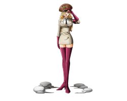 Rule 34 | 1girl, blonde hair, bodskih, boots, curly hair, domino (one piece), full body, gloves, hat, high heel boots, high heels, long hair, military, military hat, military uniform, necktie, official art, one piece, one piece treasure cruise, open mouth, pink-tinted eyewear, pink-tinted glasses, solo, sunglasses, tinted eyewear, transparent background, uniform
