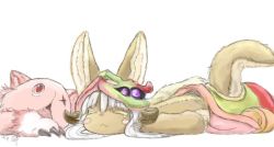 Rule 34 | 10s, artist request, rabbit, closed eyes, furry, made in abyss, mitty (made in abyss), nanachi (made in abyss), short hair, white hair