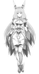 Rule 34 | 1girl, animal ears, arm at side, bare shoulders, bell, boots, breasts, cat ears, cleavage, closed mouth, collarbone, detached sleeves, facial mark, full body, gem, gomu (chewinggom), greyscale, groin, hand up, highleg, highleg leotard, highres, jingle bell, legs together, leotard, long hair, looking at viewer, low twintails, medium breasts, monochrome, nia (blade) (xenoblade), nia (xenoblade), nintendo, niyah, rope, shimenawa, sidelocks, simple background, sketch, smile, solo, spikes, spoilers, standing, thigh boots, thigh gap, thighhighs, tsurime, turtleneck, twintails, very long hair, white background, wide sleeves, xenoblade chronicles (series), xenoblade chronicles 2