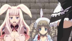 Rule 34 | 6+girls, airi (queen&#039;s blade), animated, anime screenshot, ass, audible speech, breasts, claudette (queen&#039;s blade), drill hair, english audio, head swap, highres, large breasts, melona (queen&#039;s blade), menace (queen&#039;s blade), multiple girls, nipples, pink hair, queen&#039;s blade, rabbit ears, sound, symbol-shaped pupils, tagme, tomoe (queen&#039;s blade), transformation, video, ymir (queen&#039;s blade)