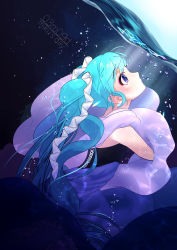 Rule 34 | 1girl, 39, absurdly long hair, absurdres, aqua eyes, aqua hair, artist name, artist request, bare shoulders, blue eyes, blue hair, blue skirt, cross-laced clothes, cross-laced dress, dress, female focus, frilled dress, frilled sleeves, frills, hatsune miku, highres, kinoske39, long hair, looking up, ocean, ribbon, ribbon-trimmed hairband, skirt, solo, twintails, underwater, very long hair, vocaloid, white ribbon