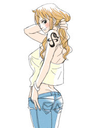 Rule 34 | ass, breasts, kuri (pienu), large breasts, nami (one piece), one piece, orange hair, tattoo
