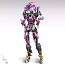 Rule 34 | 1girl, arcee, autobot, blue eyes, comb over, highres, mecha girl, no humans, solo, transformers