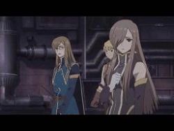 Rule 34 | 00s, 1girl, 2boys, animated, animated gif, blonde hair, brown hair, guy cecil, jade curtiss, letterboxed, lowres, multiple boys, surprised, tales of (series), tales of the abyss, tear grants