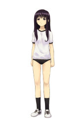 Rule 34 | 1girl, amagai tarou, black hair, buruma, gym uniform, legs, original, solo