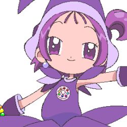 Rule 34 | 1girl, ojamajo doremi, purple eyes, purple hair, segawa onpu