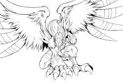 Rule 34 | claws, digimon, feathers, garudamon, highres, mask, solo, wings