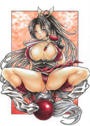 Rule 34 | 1girl, breasts, fatal fury, large breasts, ponytail, shiranui mai, solo