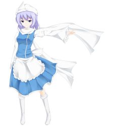 Rule 34 | 1girl, absurdres, bad id, bad pixiv id, blue eyes, blue hair, boots, breasts, cover-d, female focus, full body, hat, highres, letty whiterock, short hair, solo, standing, touhou, transparent background
