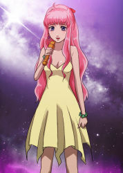 Rule 34 | 00s, long hair, macross, macross frontier, microphone, pink hair, purple eyes, sheryl nome, solo